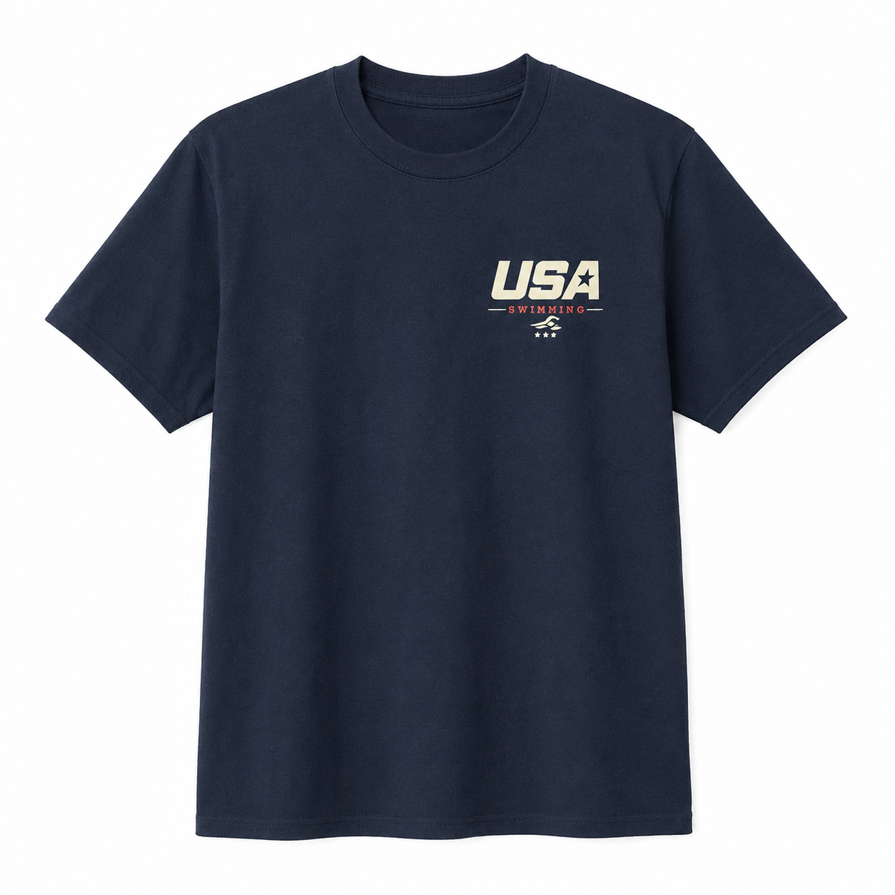 Navy USA Flag Swimming T-Shirt