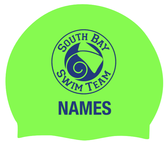 SOBA team swim cap with name (2 pack)