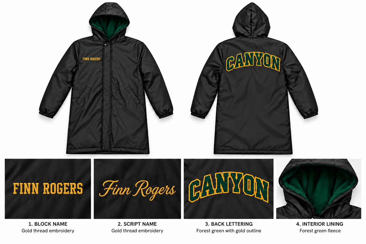 Canyon High School Custom Swim Parka