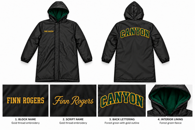 Canyon High School Custom Swim Parka
