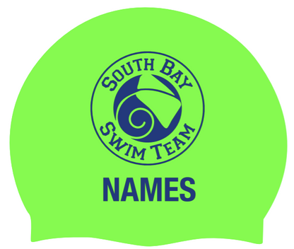 SOBA team swim cap with name (2 pack)
