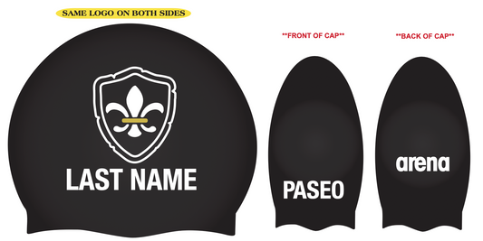 Paseo Aquatics name cap