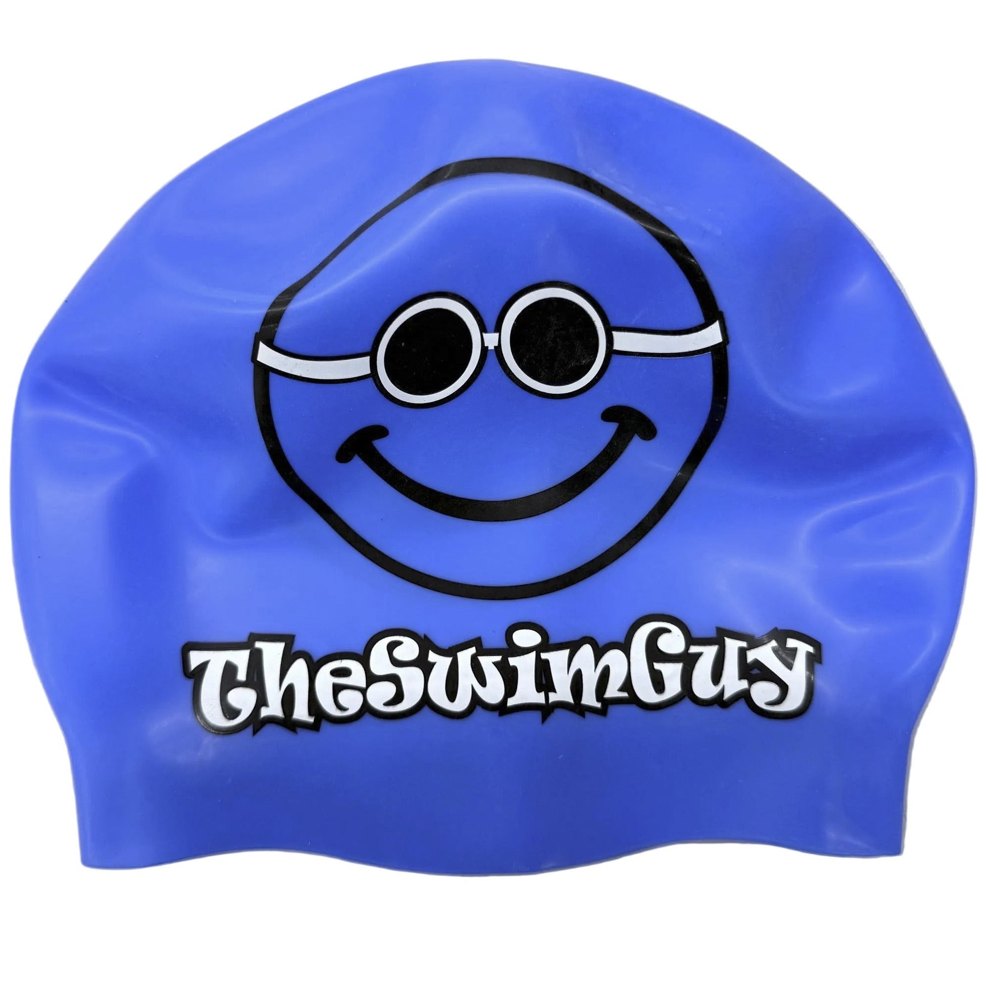 The Swim Guy Smiley face silicone swim cap