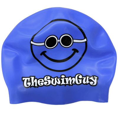 The Swim Guy Smiley face silicone swim cap