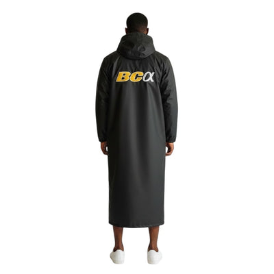 The Swim Guy Online Store Beach Cities Alpha black waterproof parka with yellow and white back embroidery