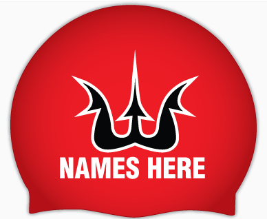 Whittier Aquatics name cap 2 Pack